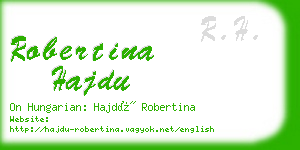 robertina hajdu business card